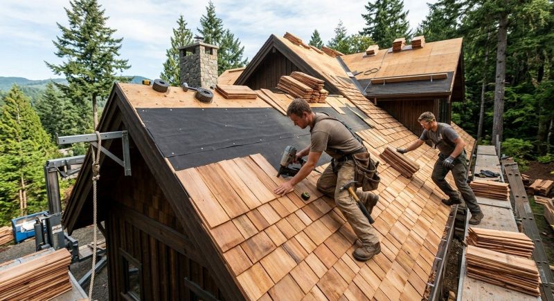 Wooden Roof Installation